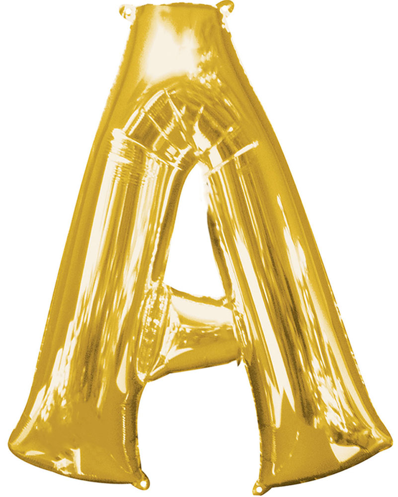Letter A Gold Megaloon Foil Balloon 100cm