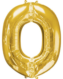 Letter O Gold Megaloon Foil Balloon 100cm