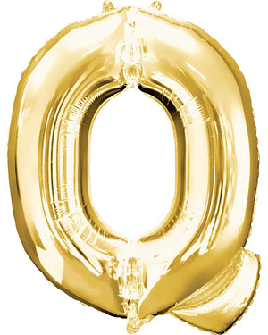 Letter Q Gold Megaloon Foil Balloon 100cm