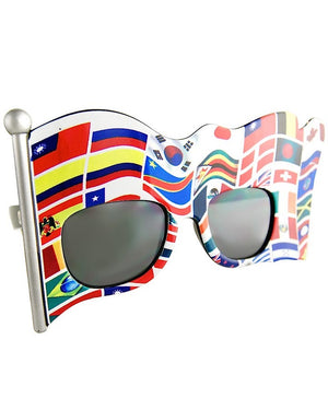 Around the World Flag Novelty Glasses