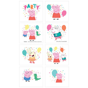 Peppa Pig Confetti Party Tattoos Pack of 8