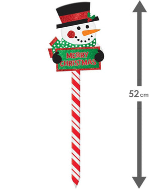 Christmas Snowman Yard Sign 52cm