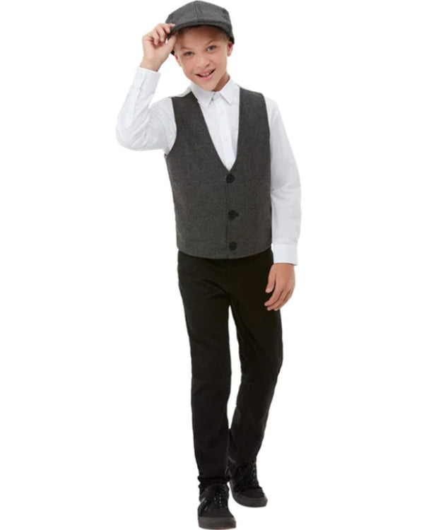 1920s Gangster Boy Waistcoat and Hat