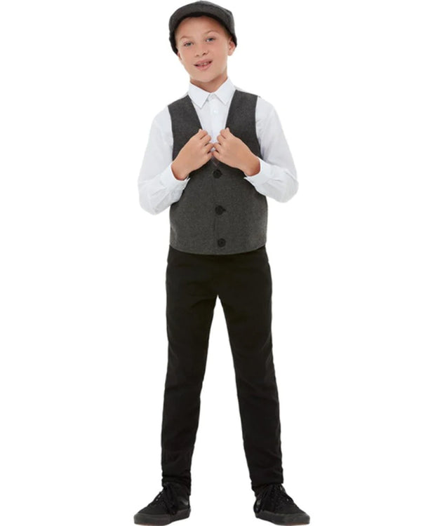 1920s Gangster Boy Waistcoat and Hat
