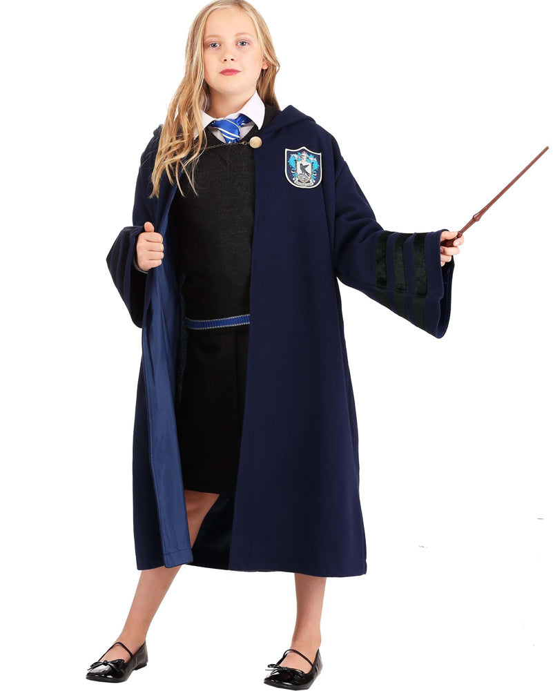 1920s Hogwarts Ravenclaw Kids Book Week Costume Robe