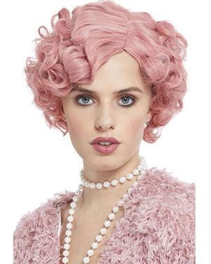 20s Flirty Flapper Short Pink Wig