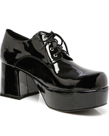 1970s Black Pimp Platform Mens Shoes