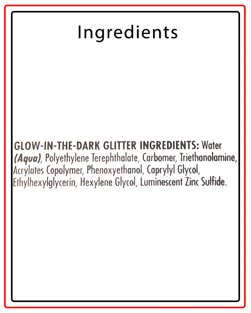 Glow in the Dark Hair and Body Glitter Gel