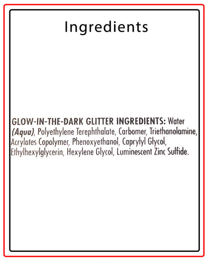 Glow in the Dark Hair and Body Glitter Gel