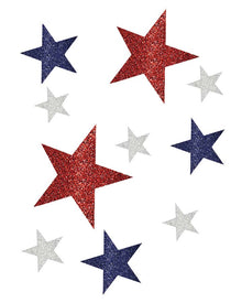 American Patriotic Glitter Star Cutouts