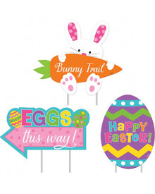 Easter Yard Signs Pack of 3