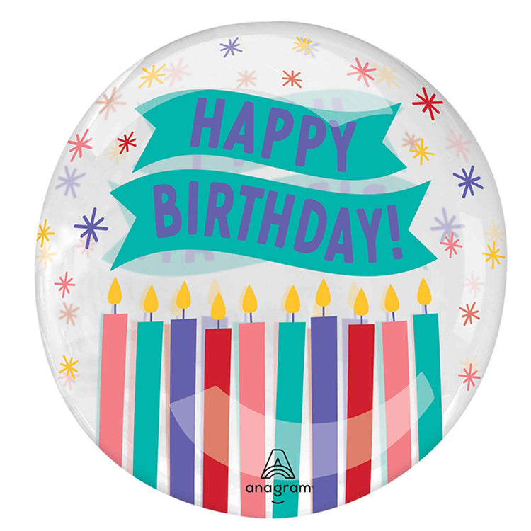 Printed Clearz Happy Birthday Candles G20