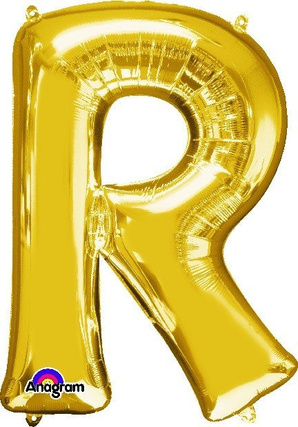 Gold 40cm Letter R Balloon
