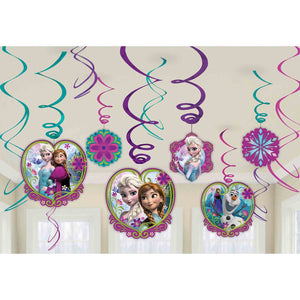 Disney Frozen Swirl Decorations Pack of 12