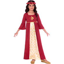 Tudor Princess Red Girls Costume 10-12 Years