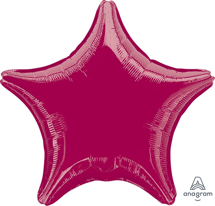 45cm Standard Star XL Burgundy Balloon