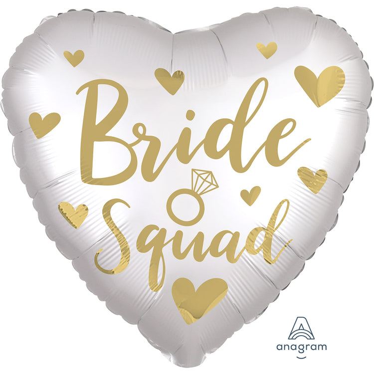 45cm Standard XL Satin Bride Squad Balloon