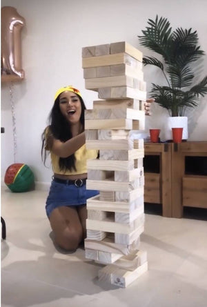 54 Piece Outdoor Giant Jenjo Wooden Block Game 81cm