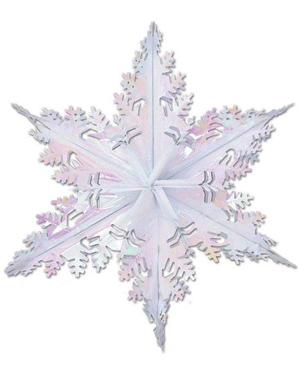 Christmas Metallic Opal Winter Snowflake