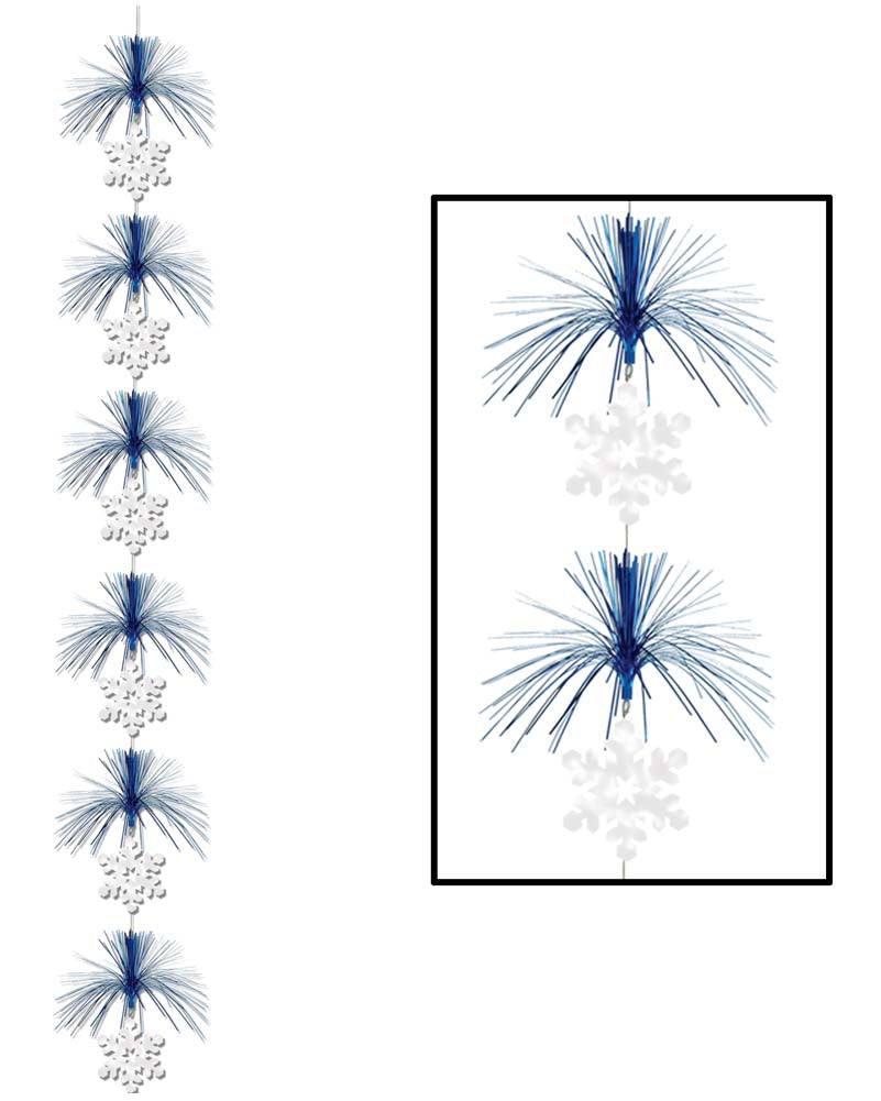 Christmas Snowflake Firework String Decoration 2.1m