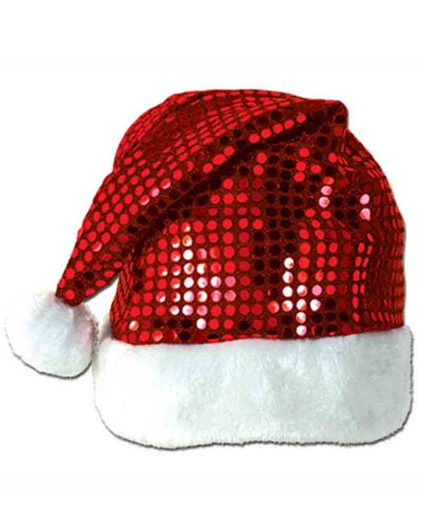 Christmas Sequin Sheen Santa Hat