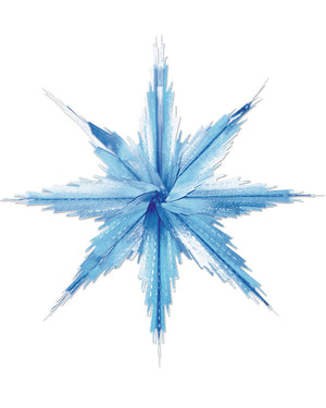 Two Tone Metallic Blue Snowflake 29cm
