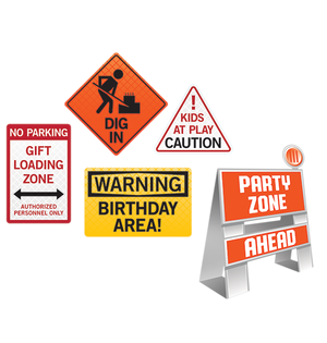 Big Dig Construction Decorating Kit Easel & Wall Signs Pack of 5