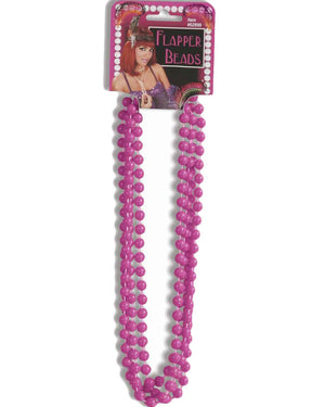 20s Hot Pink Flapper Beads