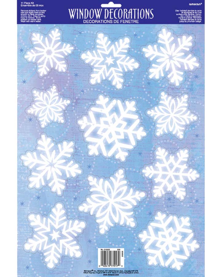 Christmas Snowflake Vinyl Window Decorations
