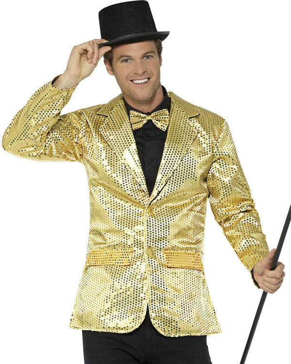 Gold Sequin Jacket Mens Costume
