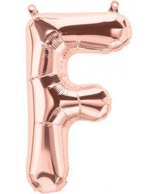 Rose Gold Letter F Foil Balloon