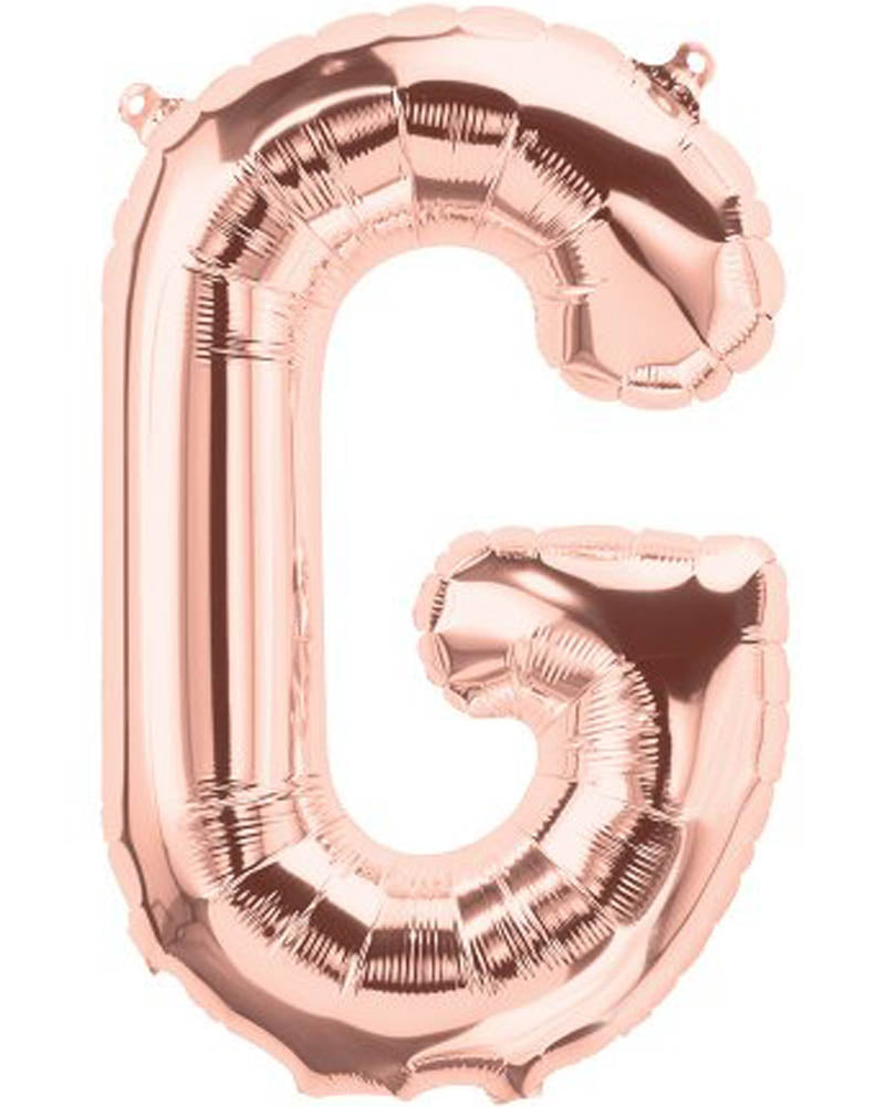 Rose Gold Letter G Foil Balloon