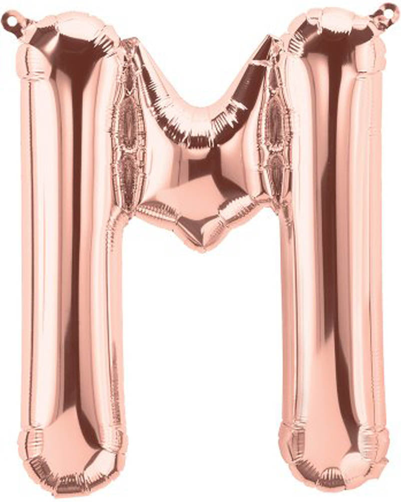 Rose Gold Letter M Foil Balloon