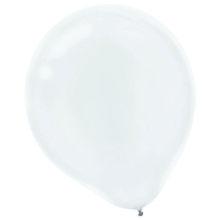 White 30cm Pearl Latex Balloon Pack of 15