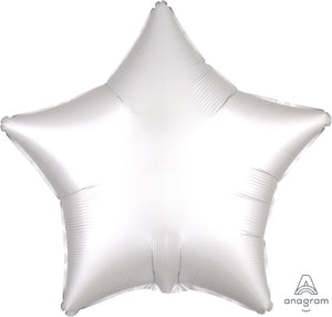 45cm Standard XL Satin Luxe White Star Balloon