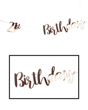 21st Birthday Rose Gold Bunting 1.8m