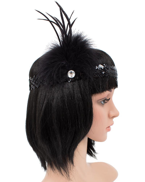 20s Black Gatsby Headband
