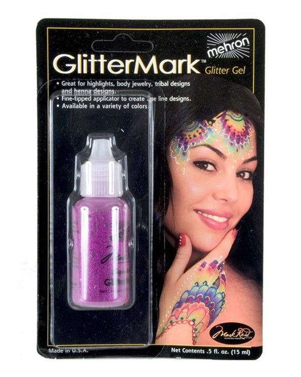 Mehron Fuchsia Glittermark Body Glitter Gel