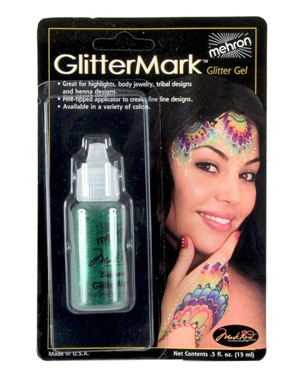 Mehron Green Glittermark Body Glitter Gel