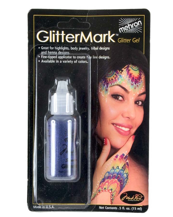 Mehron Purple Glittermark Body Glitter Gel