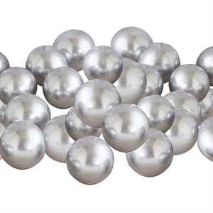 Ginger Ray Balloon Pack 12cm Silver Chrome Pack of 40
