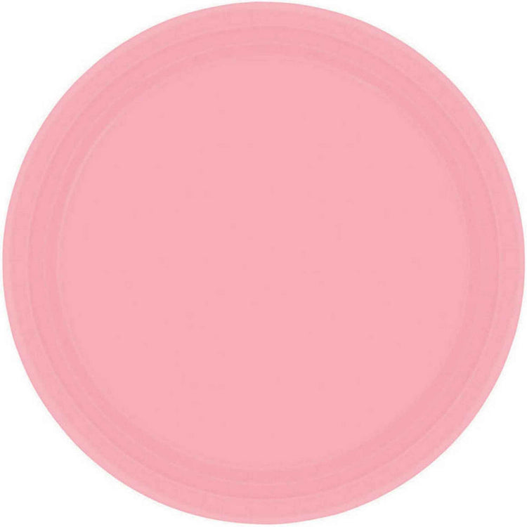 Paper Plates 23cm Round 20CT FSC - New Pink - No Plastic Coating