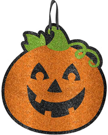 Glitter Pumpkin Sign For Halloween