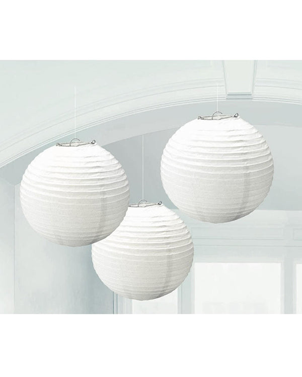 White Round Paper Lanterns