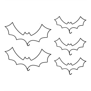 Deadly Soiree Black Wire Bat Cake Decorations Pack of 5
