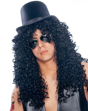 Premium Curly Rocker Black Wig