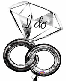 Wedding Rings Supershape Foil Balloon 76cm