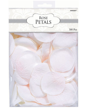 White Fabric Confetti Rose Flower Petals