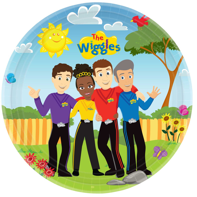 The Wiggles Party 23cm Round Paper Plates Pack of 8