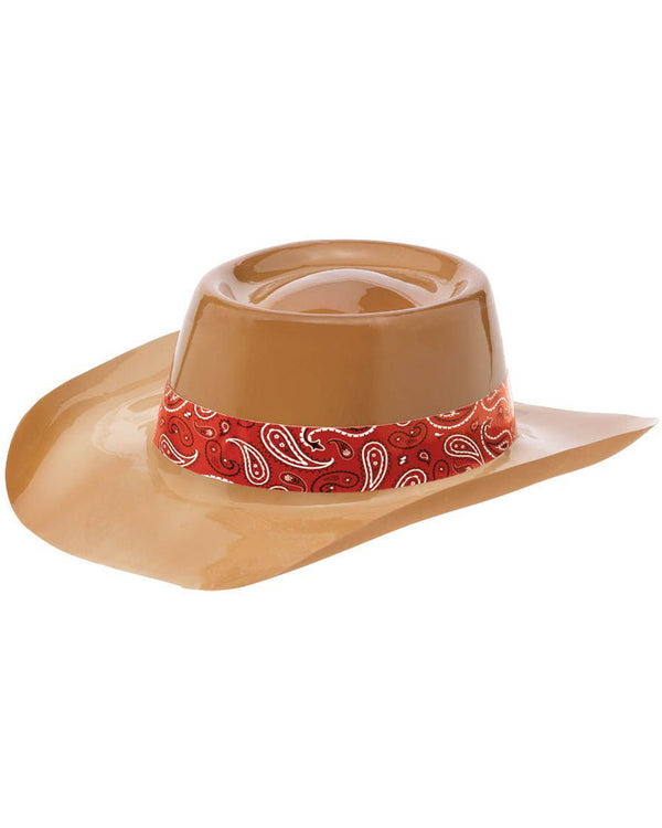 Plastic Western Cowboy Hat with Bandana Band